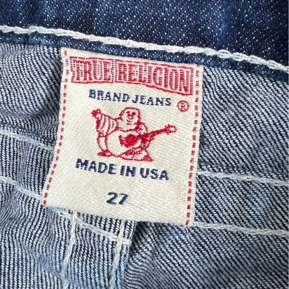 True Religion Becky Rhinestone Flap Pocket Jeans Style# WS2564C47